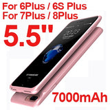 5000/7000mAh Battery Charger Case for iPhone 6 6s 7 Plus PowerBank Case Ultra Slim External Backup charger case for iphone 8plus