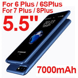 5000/7000mAh Battery Charger Case for iPhone 6 6s 7 Plus PowerBank Case Ultra Slim External Backup charger case for iphone 8plus