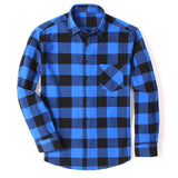 100% Cotton Flannel Men's Plaid Shirt Slim Fit Spring Autumn Male Brand Casual Long Sleeved Shirts Soft Comfortable 4XL 5XL 6XL
